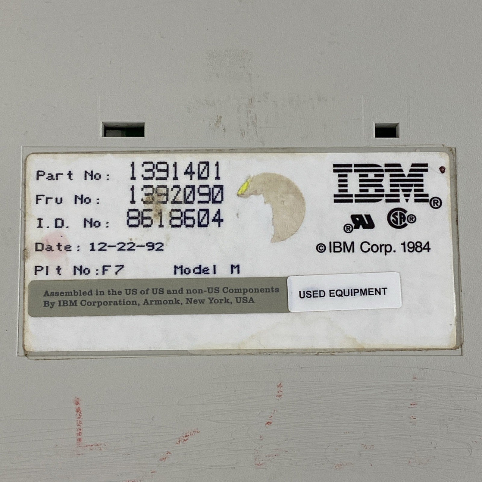 Vintage IBM 1391401 Spring Mechanical PS/2 Keyboard Model M - Parts Or Repair10