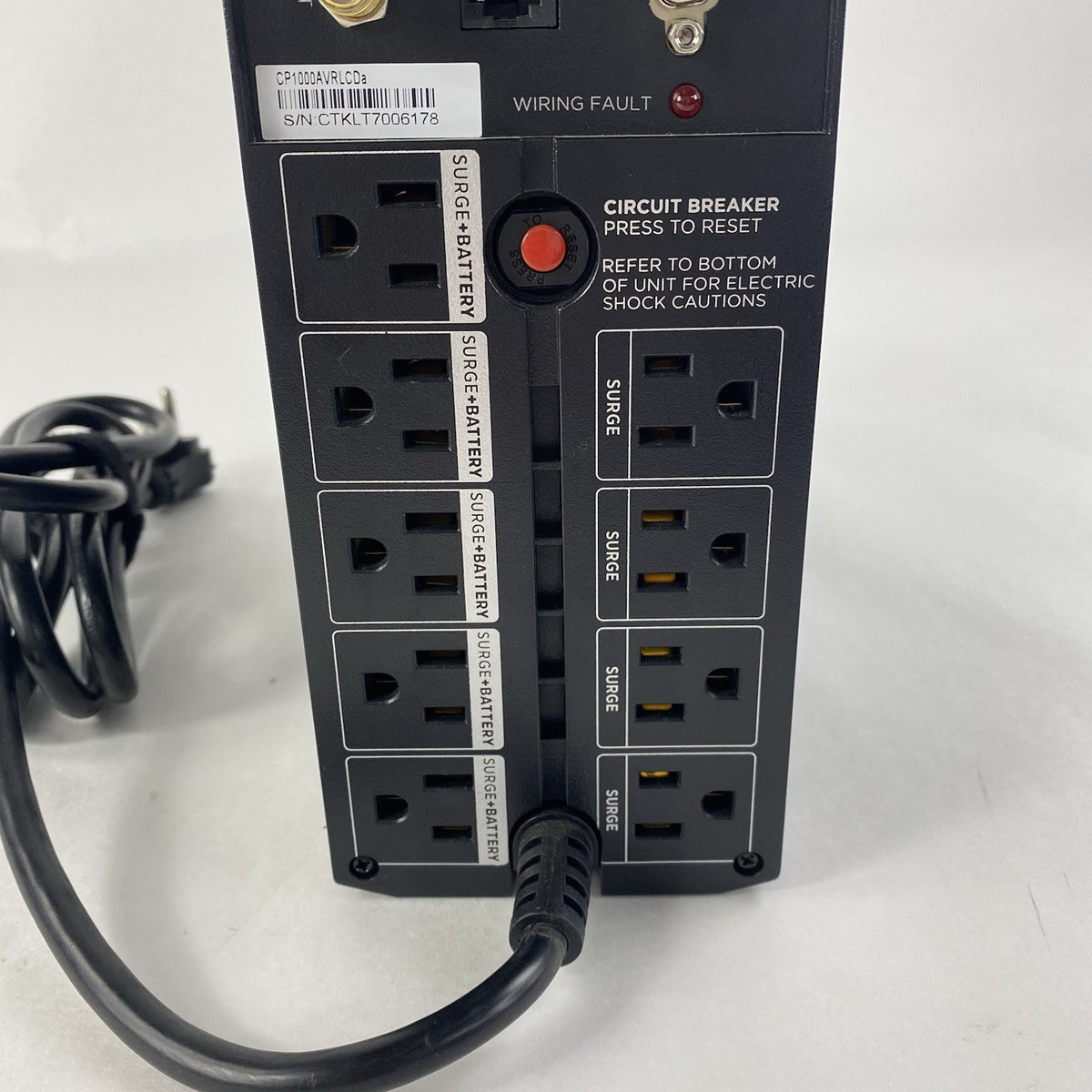 Cyber Power CP1000AVRLCD 1000VA 600W 9 Outlet Battery Backups - Tested6