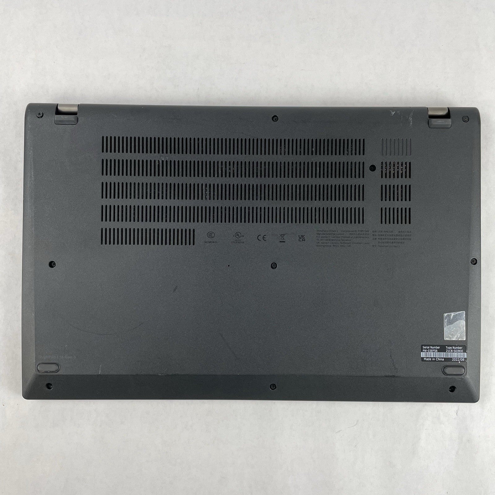 Lenovo ThinkPad L15 Gen3 15.6" Ryzen5 Pro 5675U 2.3GHz 8GB RAM No SSD/OS/AC/Batt13