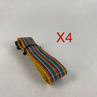 24 Pin 4ft Multi Coloured Flat Ribbon Cable Wire Lot of 4