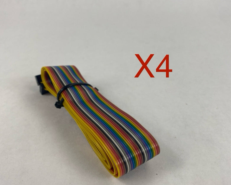 24 Pin 4ft Multi Coloured Flat Ribbon Cable Wire Lot of 4