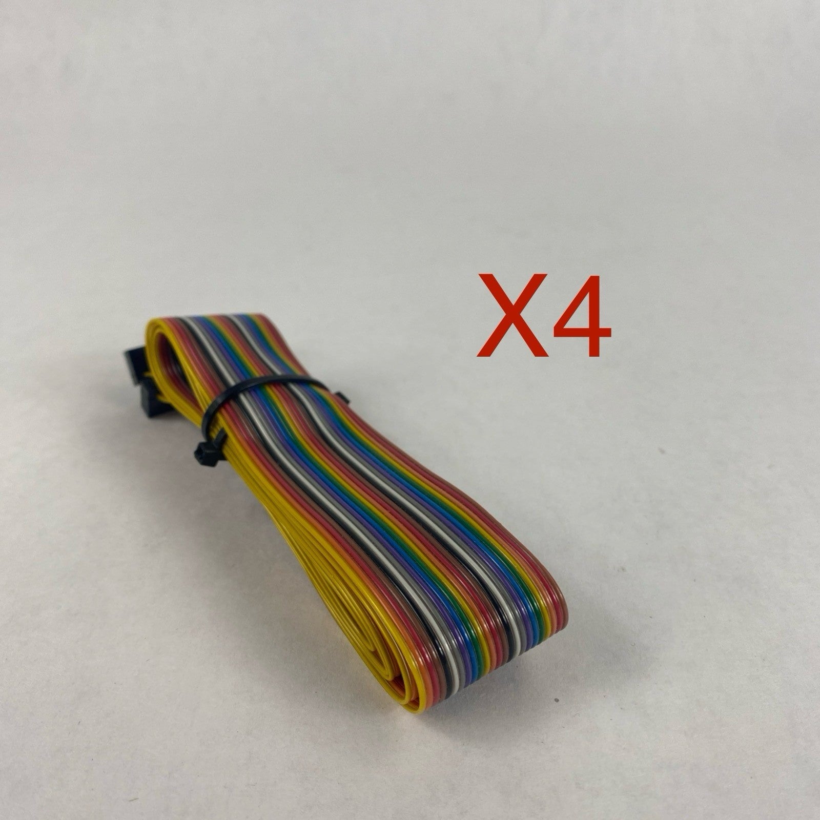 24 Pin 4ft Multi Coloured Flat Ribbon Cable Wire Lot of 40