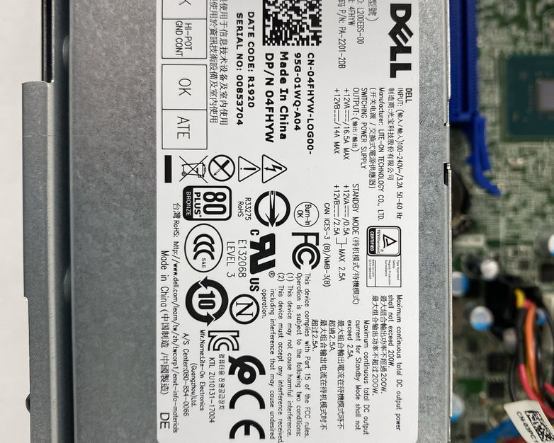 Dell OptiPlex 7060 SFF Intel Core i7-8700 3.2GHz 2x4GB RAM No HDD No OS