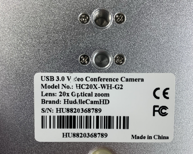 HuddleCamHD HC20X-WH-G2 USB 3.0 Video Conference Camera Optical Zoom - Untested