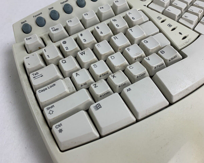 Microsoft RT9431 Natural Multimedia Keyboard Ergonomic Comfort PS/2 & USB Tested