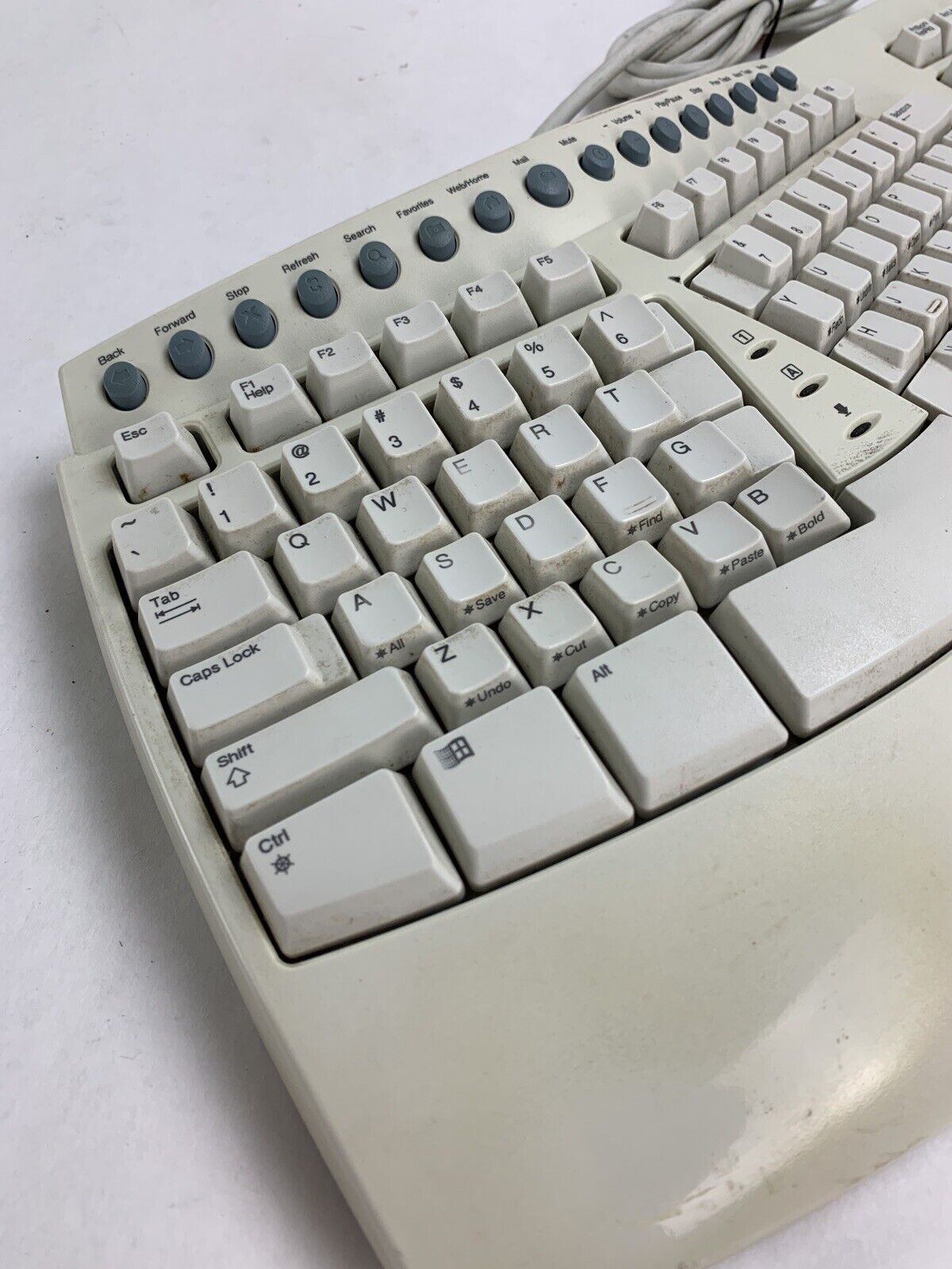 Microsoft RT9431 Natural Multimedia Keyboard Ergonomic Comfort PS/2 & USB Tested