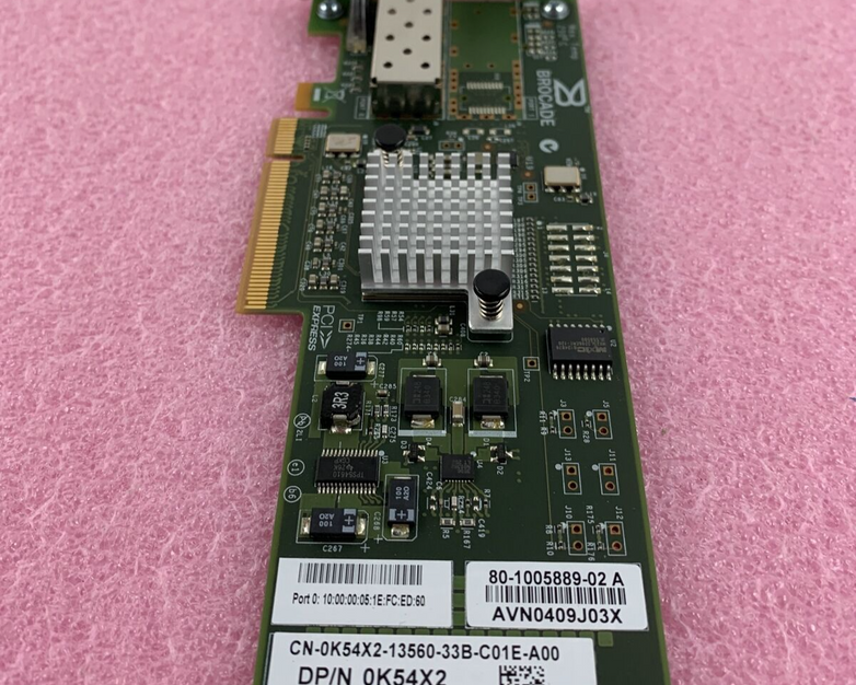 DELL K54X2 BROCADE 815 8GB SINGLE PORT PCI-E FIBRE CHANNEL HOST BUS ADAPTER
