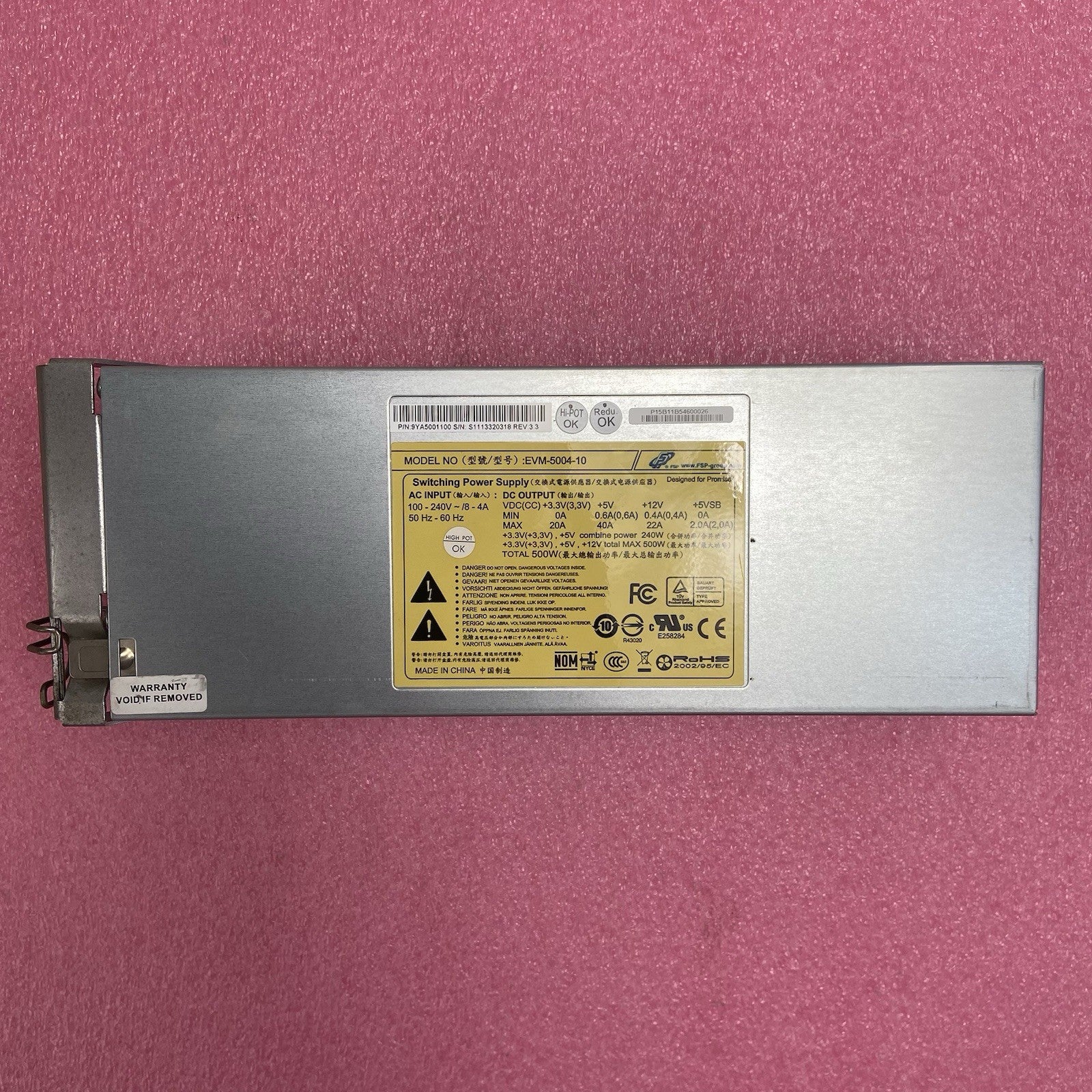 FSP-Group EVM-5004-10 500W Hot Plug Power Supply5