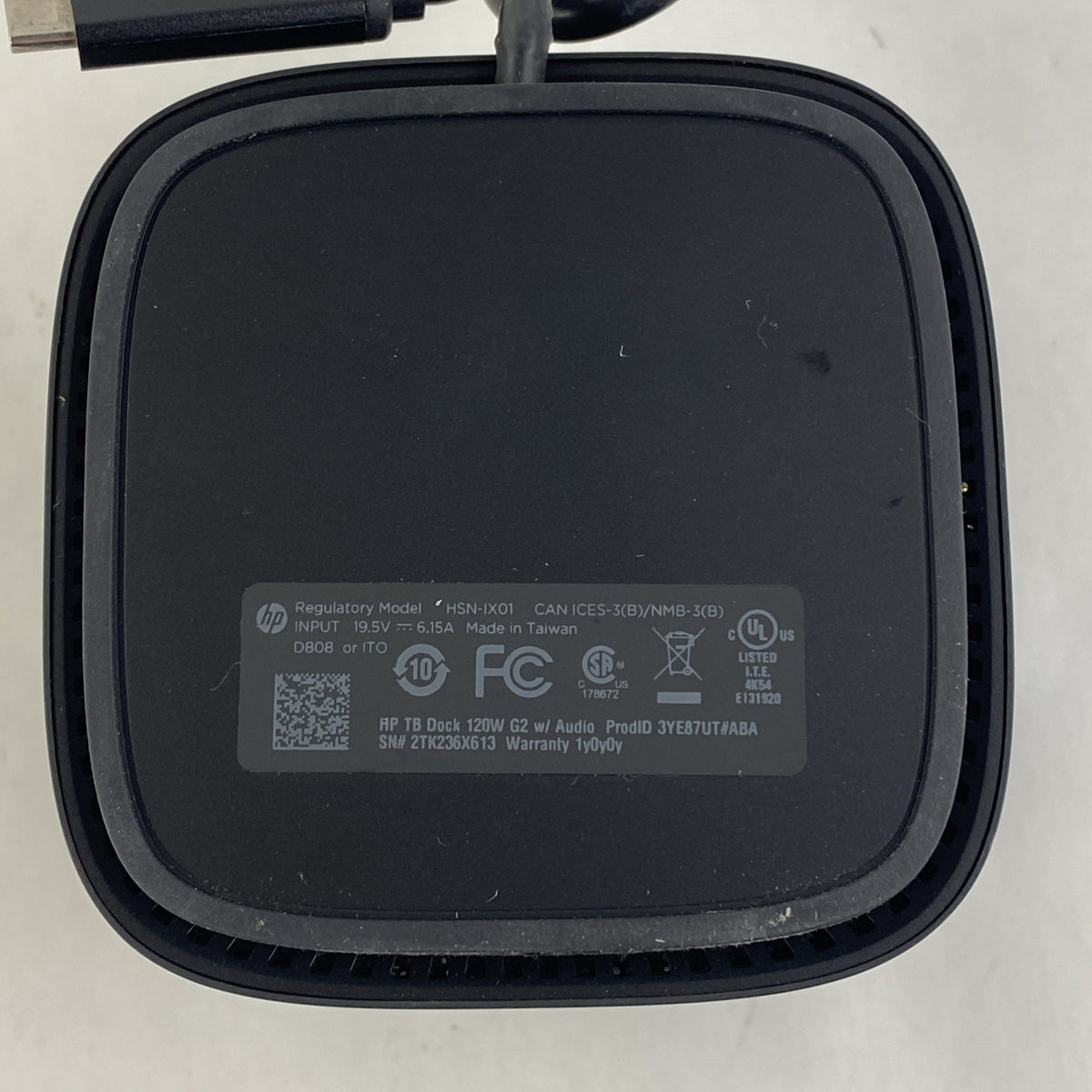 HP Thunderbolt Dock 120W HSN-IX01 G2 w/ Audio ProdID - Untested No AC Adapter6