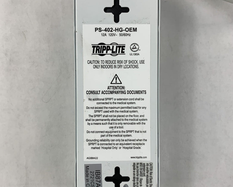 Tripp Lite PS-402-HG-OEM 12A 120V 4-Outlet Power Strip
