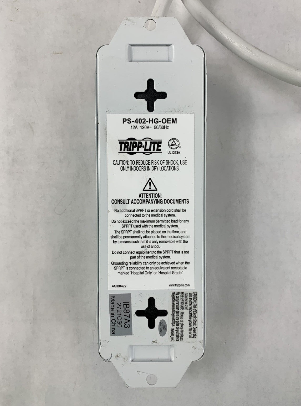Tripp Lite PS-402-HG-OEM 12A 120V 4-Outlet Power Strip6