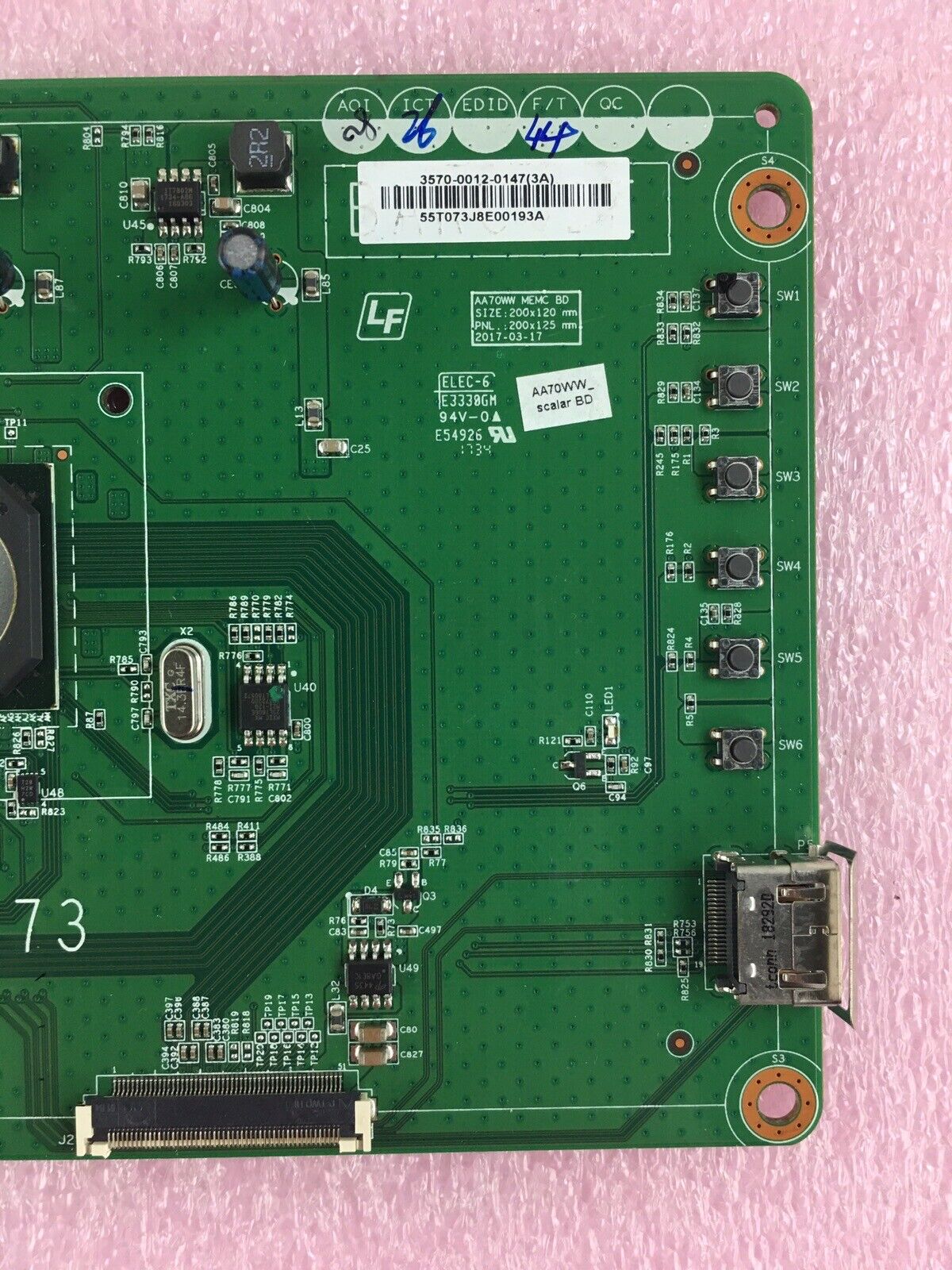 Cisco Spark Board 70 AA70WW Logic Board 0171-1172-0073 Tested