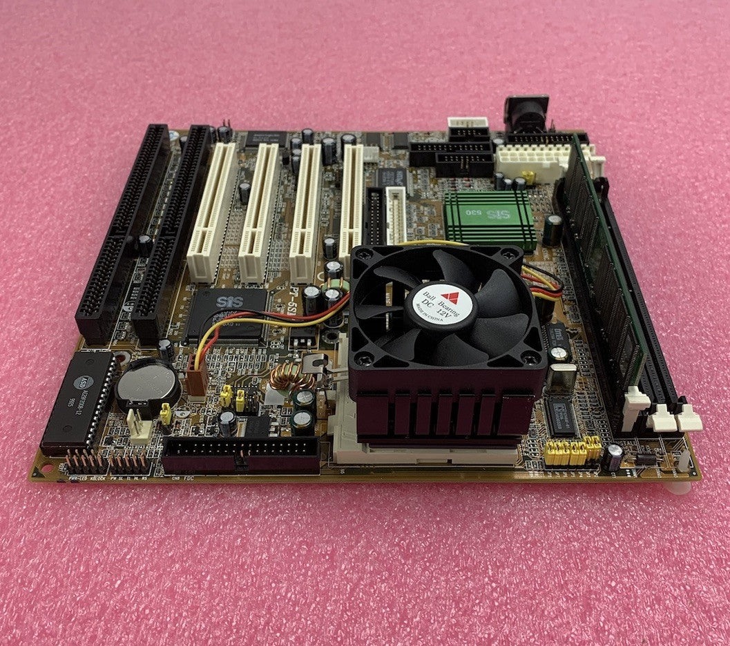 Azza PT-5SMT Motherboard AMD K6-2 450MHz 32MB RAM No Shield