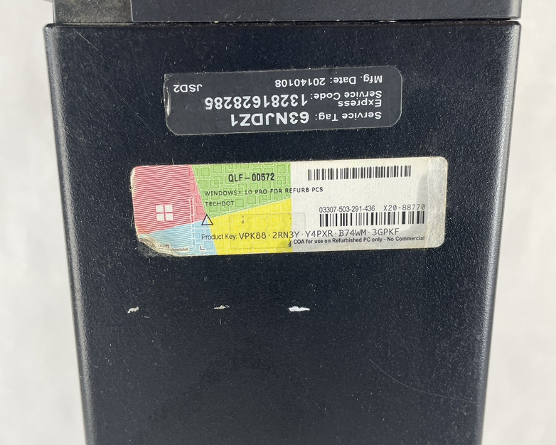Dell Optiplex 3010 DT i5-3470 3.20 GHz 4 GB RAM No HDD/OS