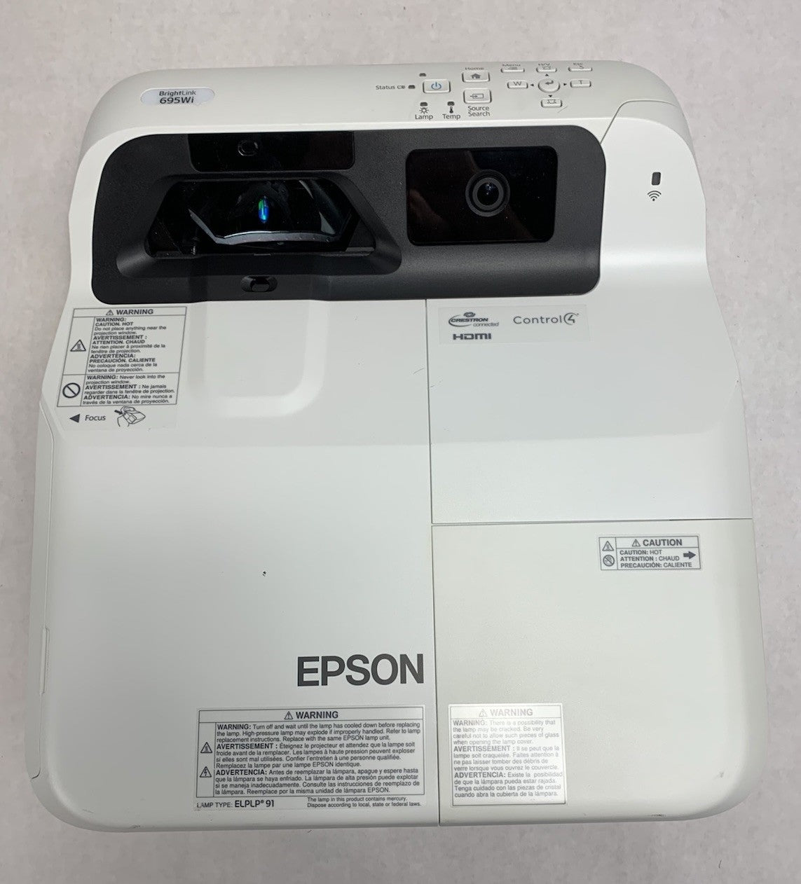 Epson PowerLite 695Wi H740A LCD Lamp Projector 518 Lamp Hours - No Remote5
