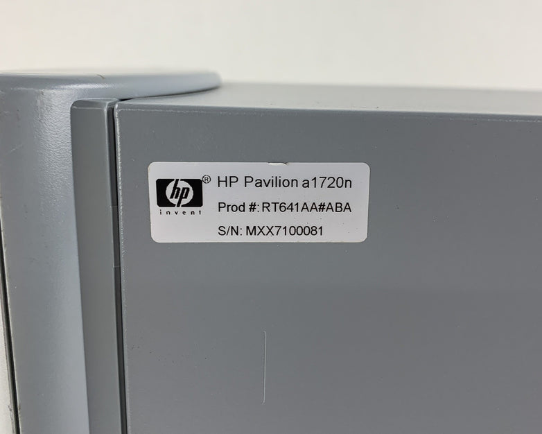 HP Pavilion A1720N MT Core 2 Duo 6300 1.86 GHz 3 GB RAM No HDD No OS