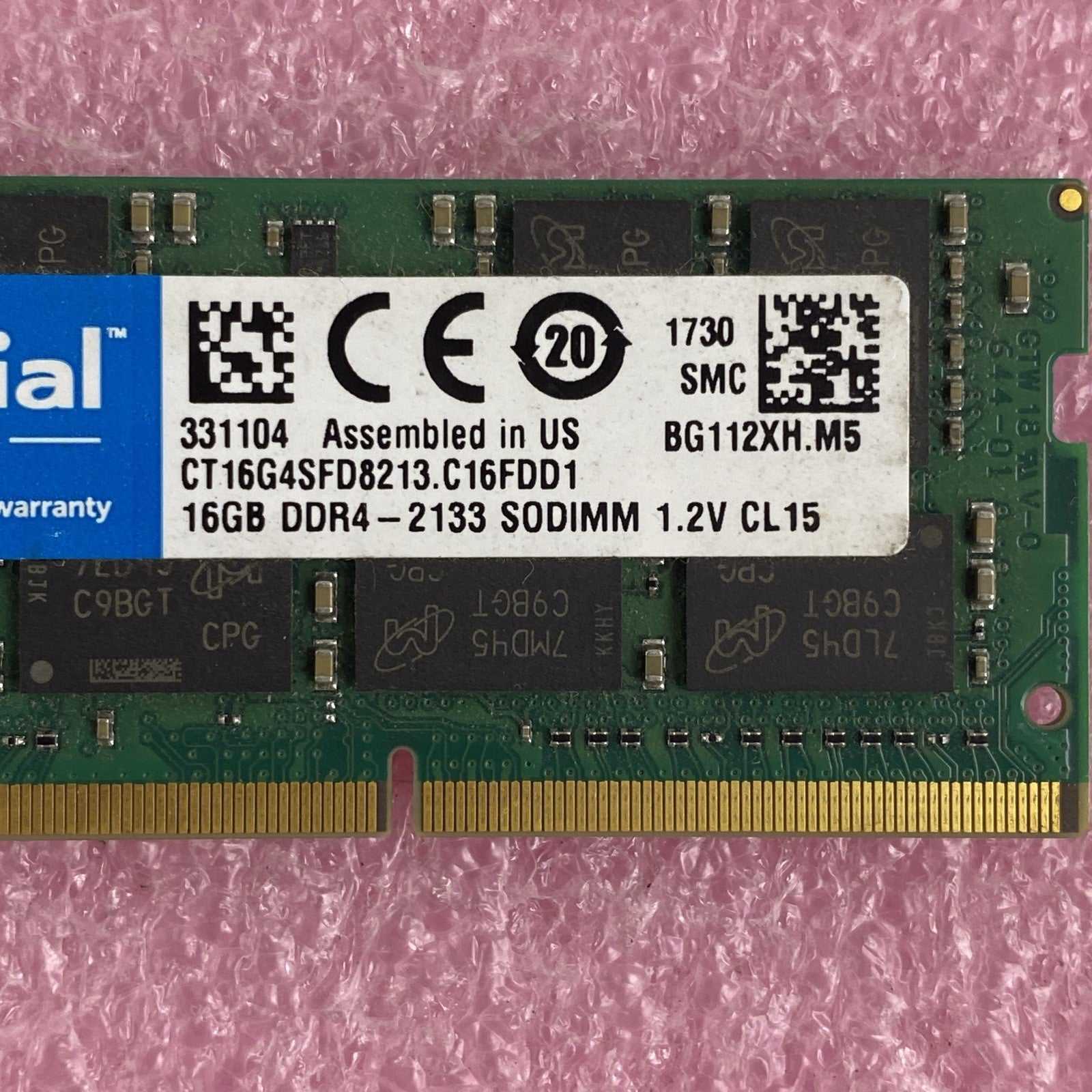 Crucial CT16G4SFD824A.C16FDD1 16 GB 1x16GB RAM DDR4-2133 Laptop Memory Ram3