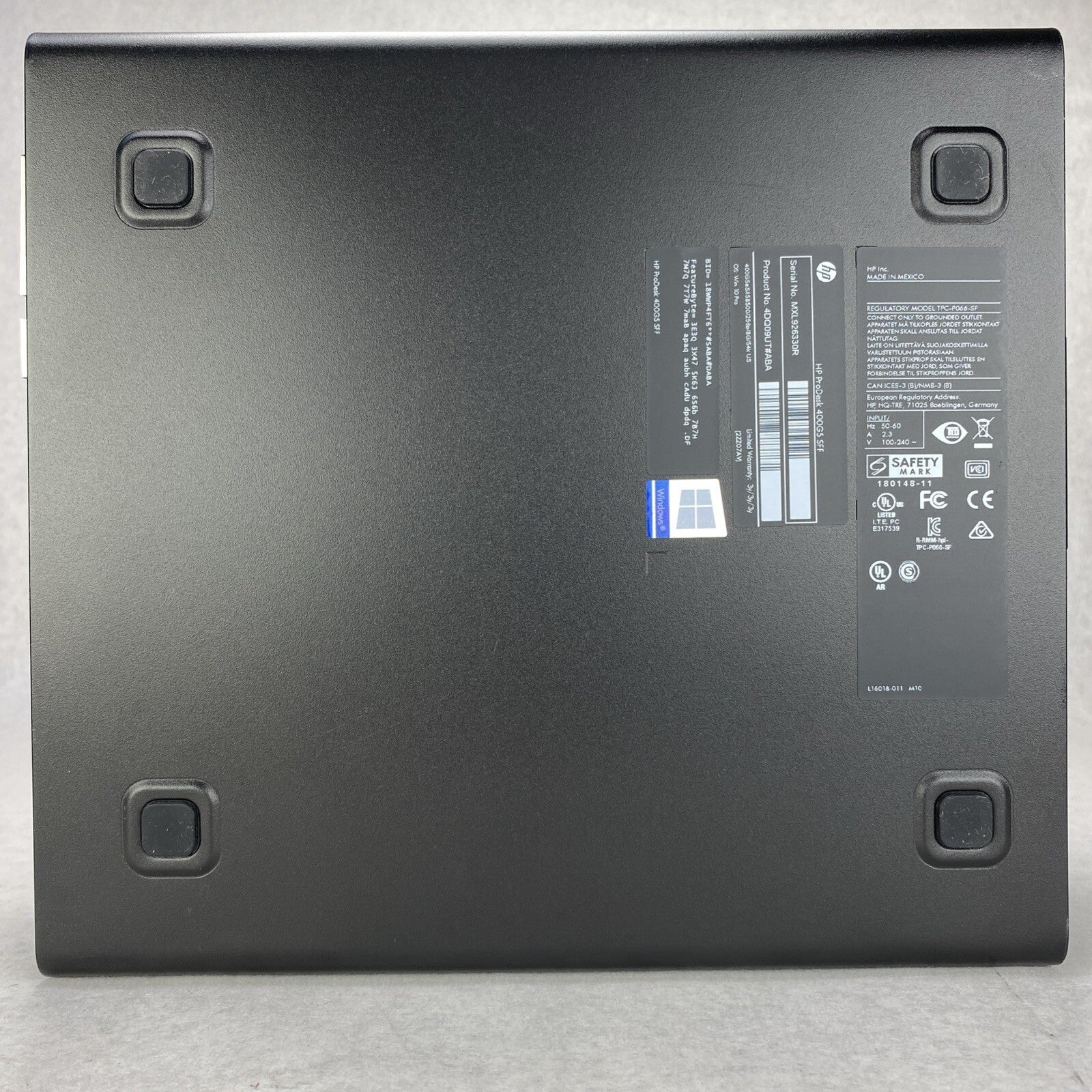 HP ProDesk 400 G5 SFF Intel Core i5-8500 3.00GHz 1x8GB RAM No HDD No OS READ