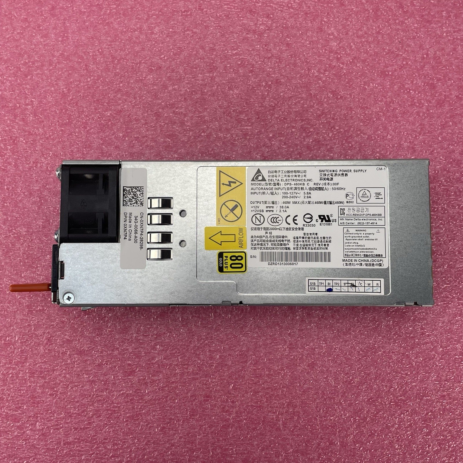 Delta 1U 460W PSU 80 Plus Gold Power Supply5