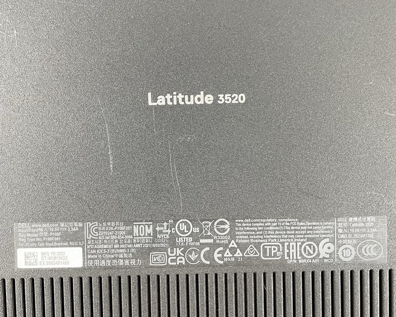Dell Latitude 3520 15.6" i5-1135G7 2.40 GHz 8 GB RAM No SSD/OS/AC