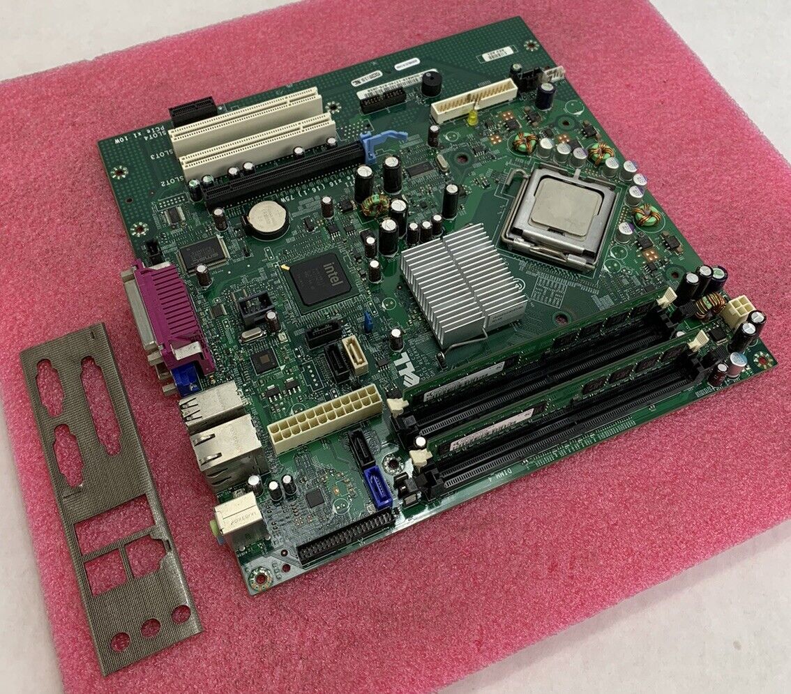 Dell OGM819 Motherboard Intel Core 2 Duo E8300 2.83GHz 2GB RAM w/ Shield