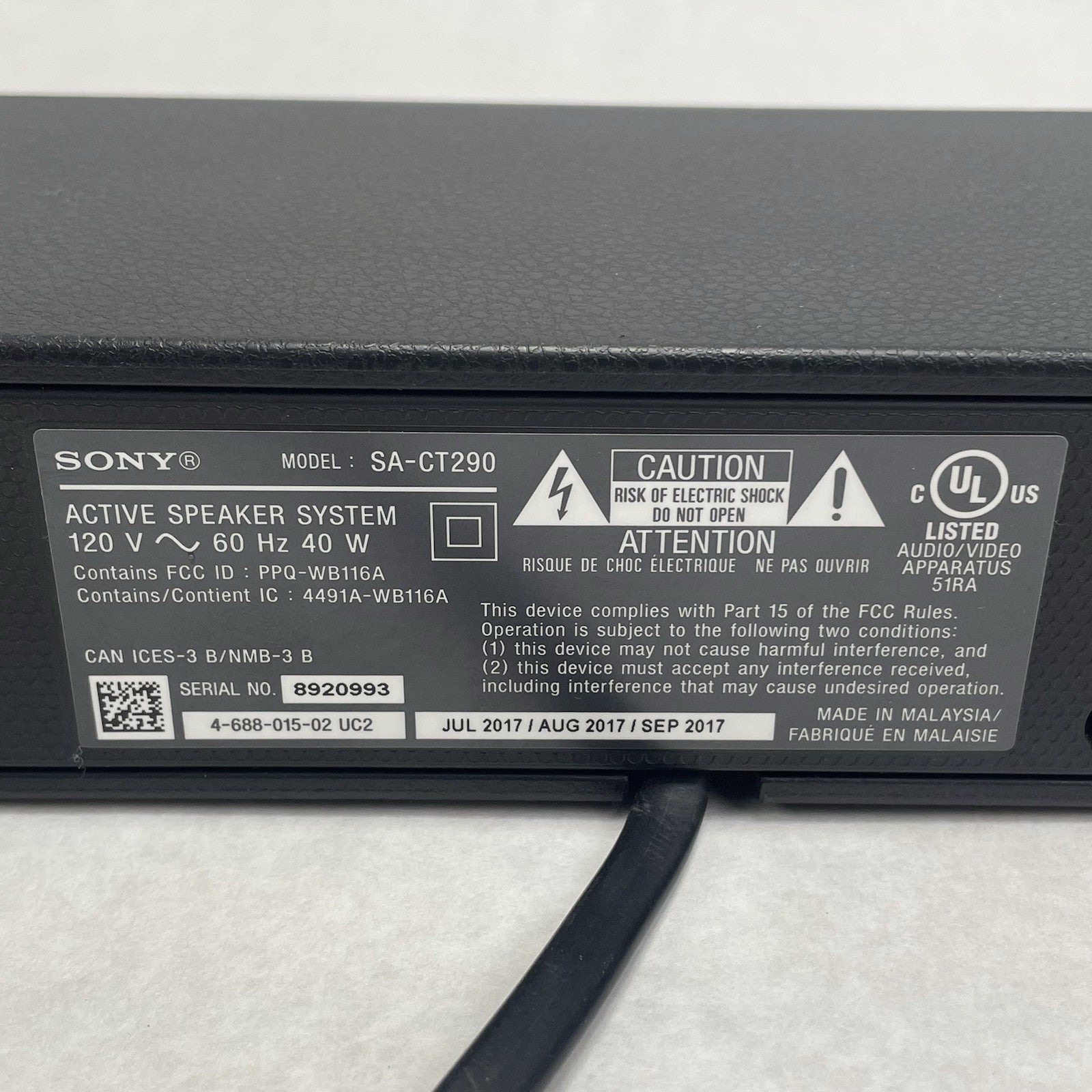 Sony SA-CT290 2.1-Channel Soundbar Tested No Remote