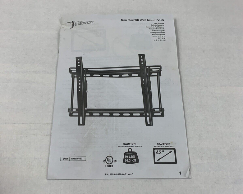 Ergotron 60-613 Neo Flex Tilting TV Wall Mount Box Opened