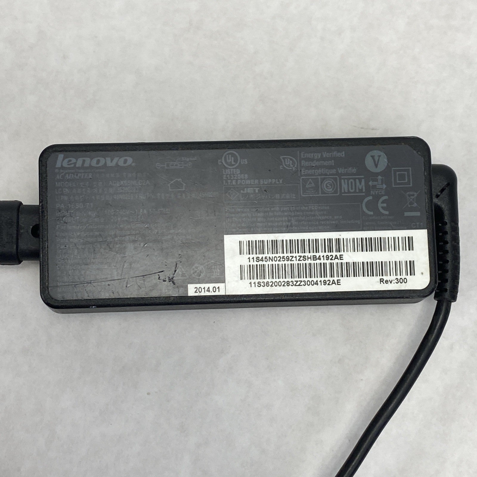 Lenovo ADLX65NLC2A 65W 20V 3.25A Slim Square Tip Charger AC Adapter (Lot of 10)