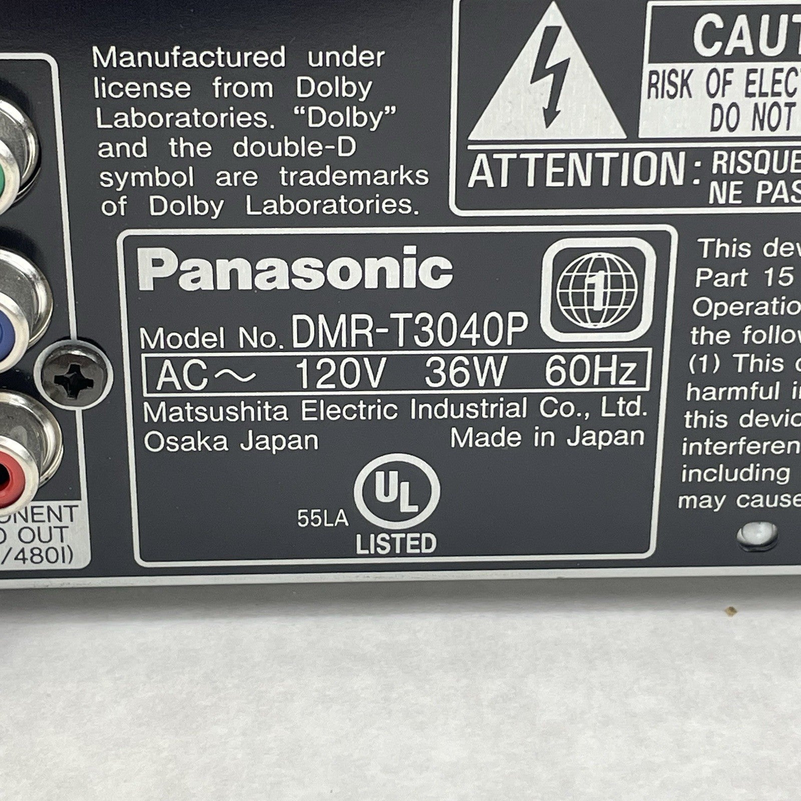 Panasonic DMR-T3030 DVD Recorder