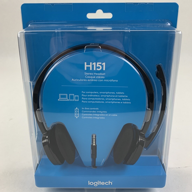 Logitech H151 Stereo Multi Device Headset with In Line Controls New OEM