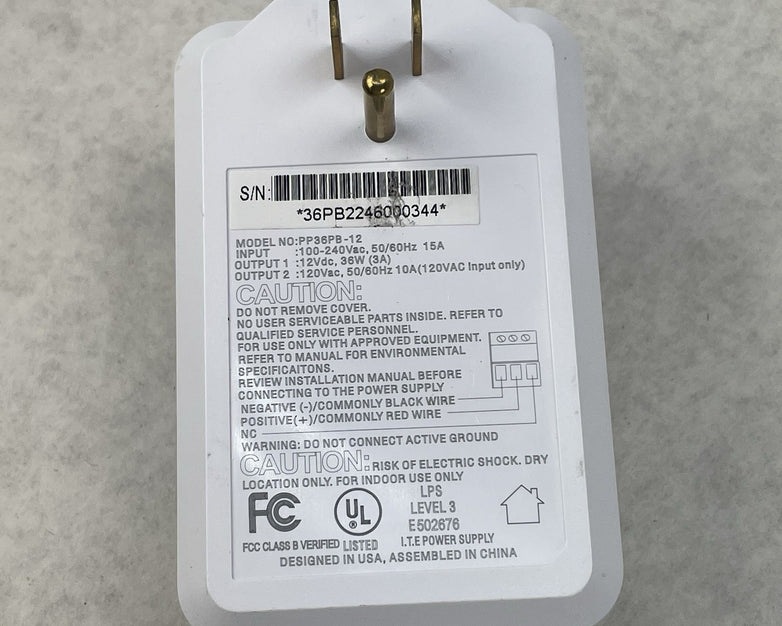 Precision Power PP36PB-12-EX FTTx ONT Power Supply