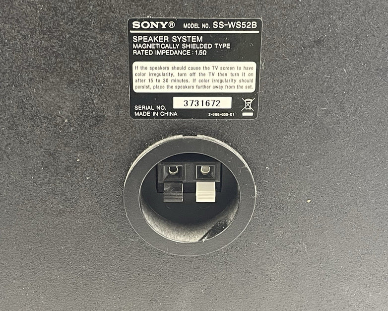 Sony SS-WS52B Speaker System Subwoofer Tested