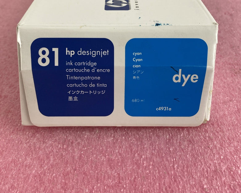 HP C4931A Cyan Ink cartridge Designjet 5000 5500 New OEM Box Sealed 04 Lor of 2