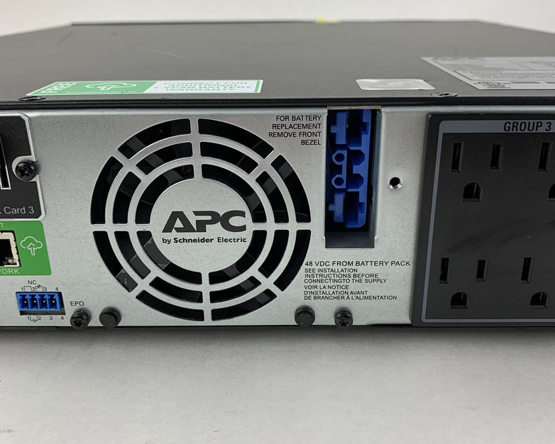APC SMX1500RM2UCNC Battery Backup UPS Tested w/ AP9641 No Batt No Caddy