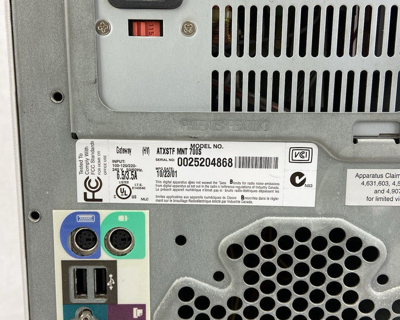 Gateway E-4600 MT Intel Pentium 4 1.8GHz 256MB No HDD No OS