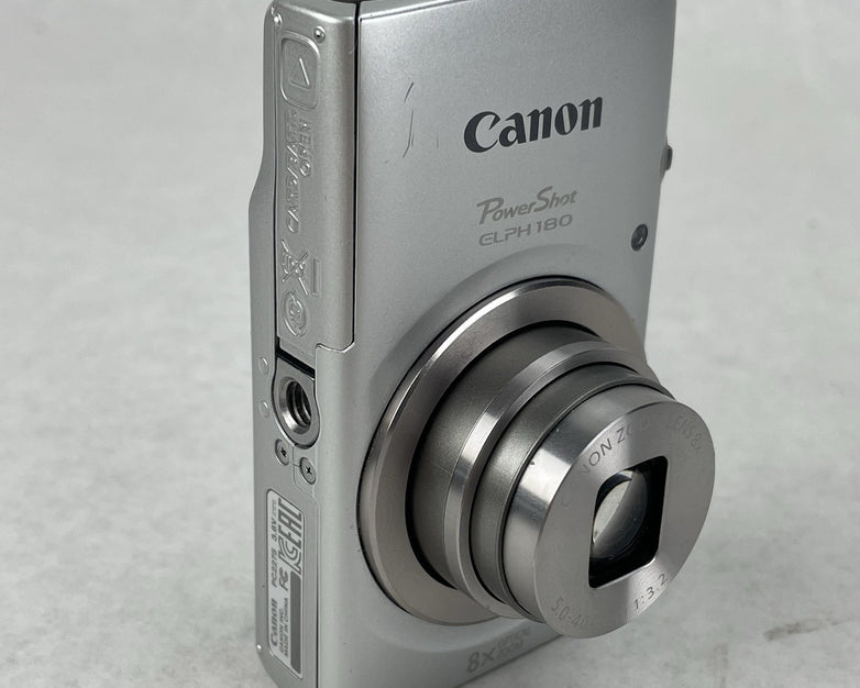 Canon PowerShot ELPH 180 Camera 20MP 8X Zoom Tested Works No Battery No Charger
