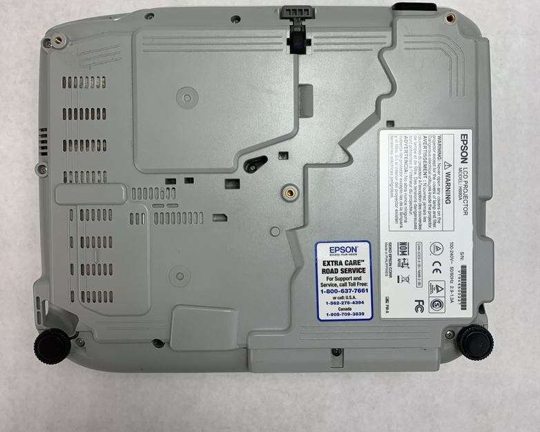 Epson PowerLite W29 H690A LCD Lamp Projector 1075 Hours - No Remote Broken Cover