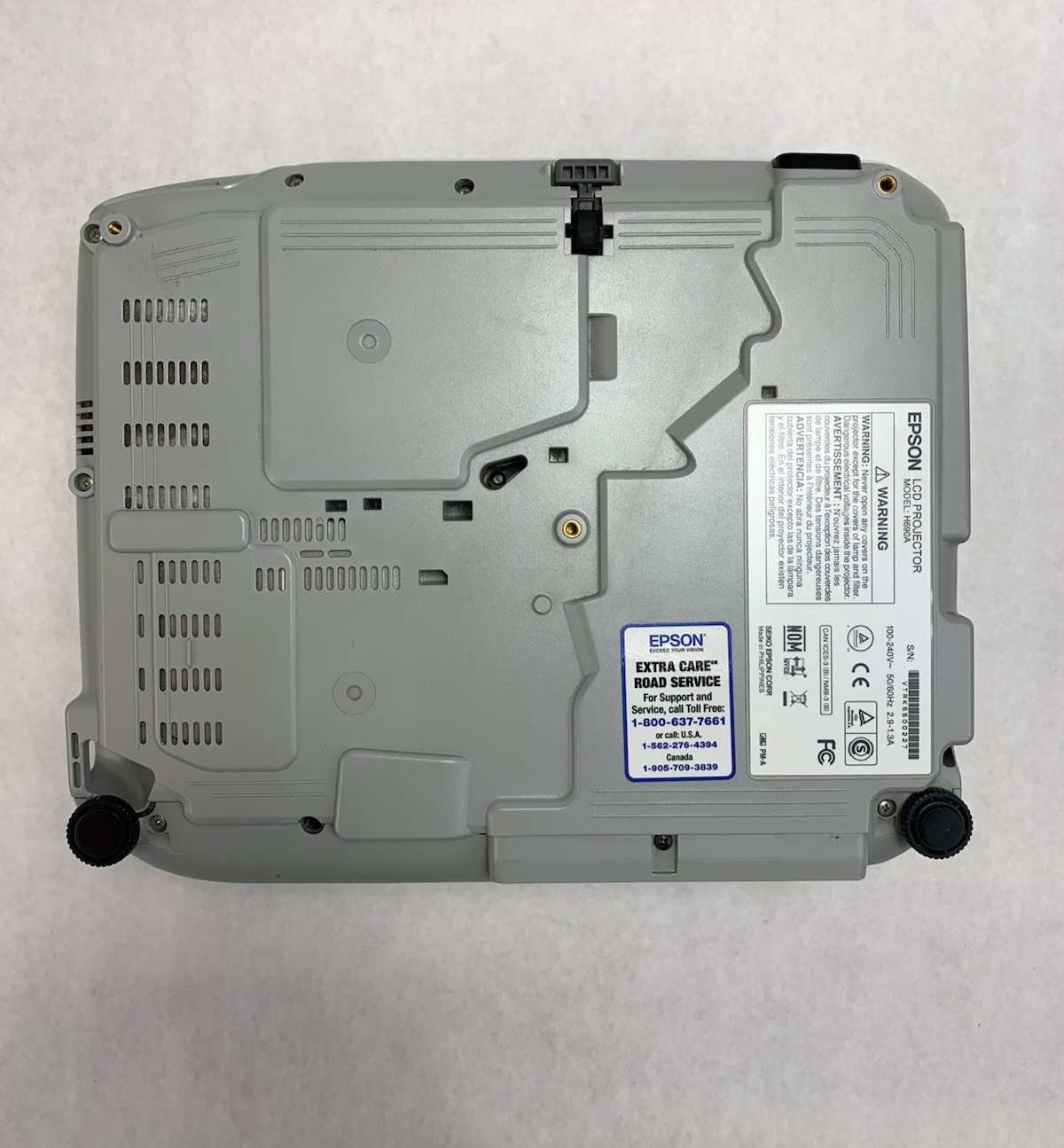 Epson PowerLite W29 H690A LCD Lamp Projector 1075 Hours - No Remote Broken Cover8