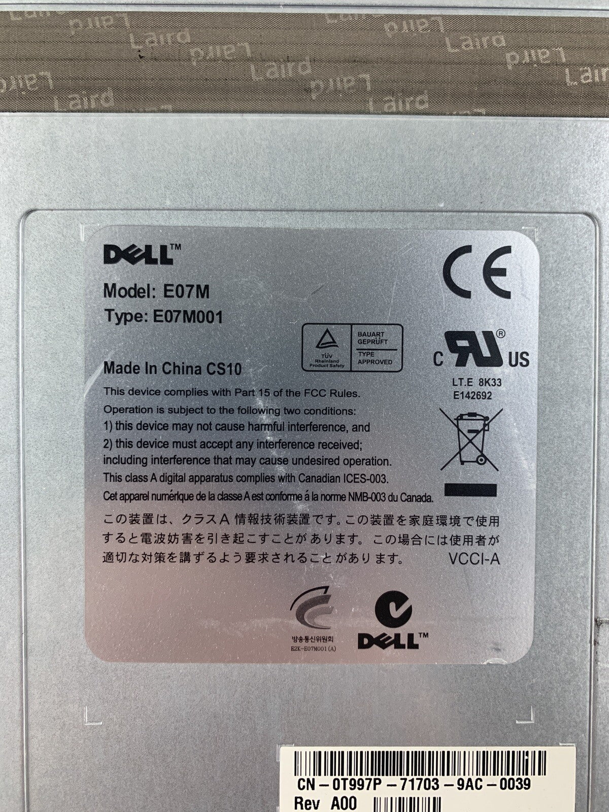 Dell T997P E07M 16 Port 10GB Ethernet Pass Through Module for M1000E