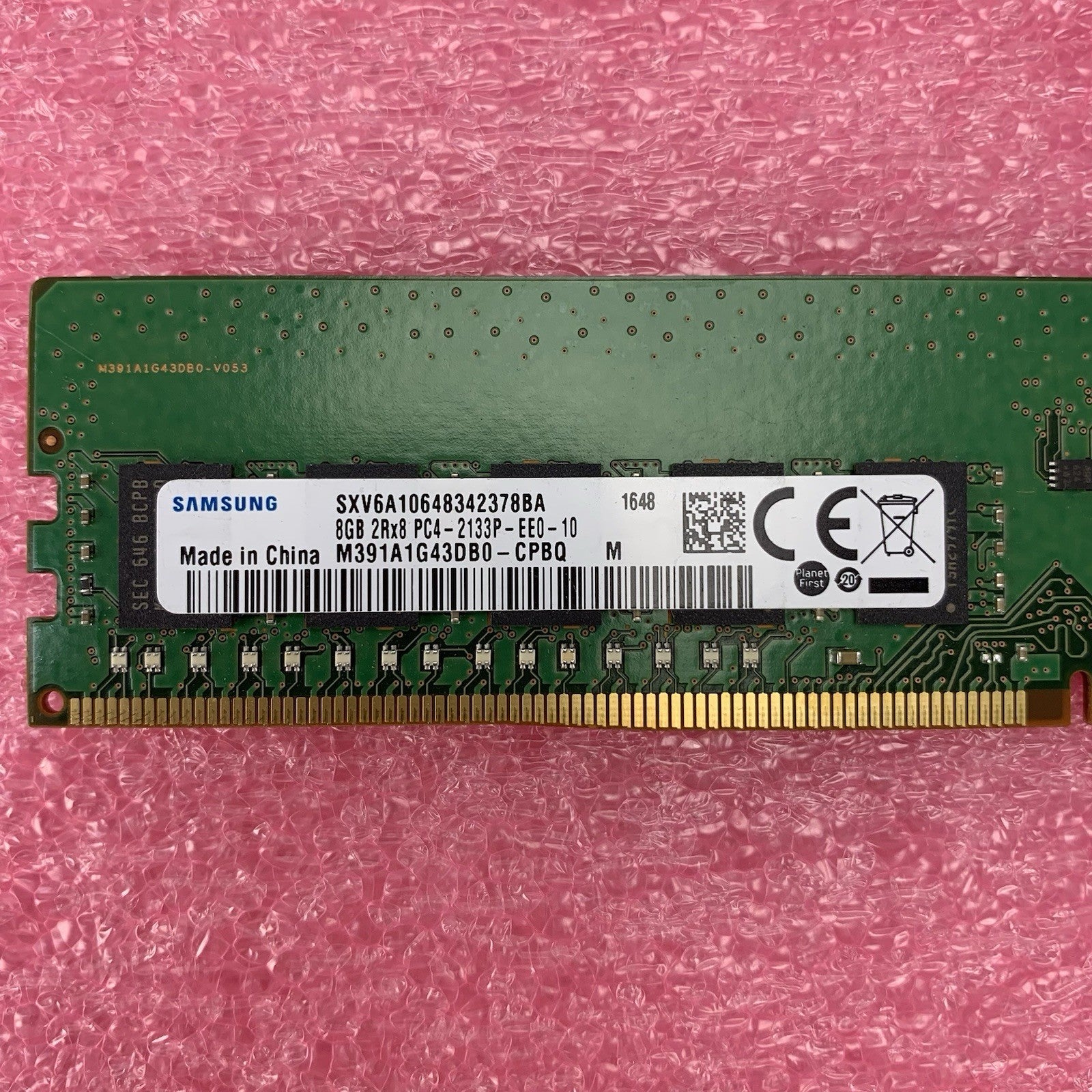 Samsung M391A1G43DB0-CPBQ PC4-2133P-EE0-10 8GB 2Rx8 Desktop Memory RAM6