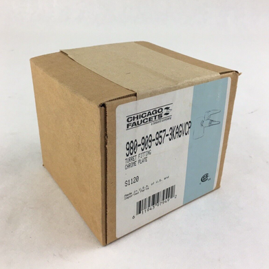 Brand New Chicago Faucets Turret Fitting Chrome Plate 980-909-957-3KAGVCP