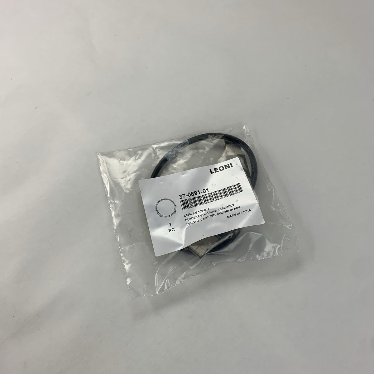 Leoni 37-0891-01 Bladestack Cable Assembly 0.5M Black - New - Lot of 71