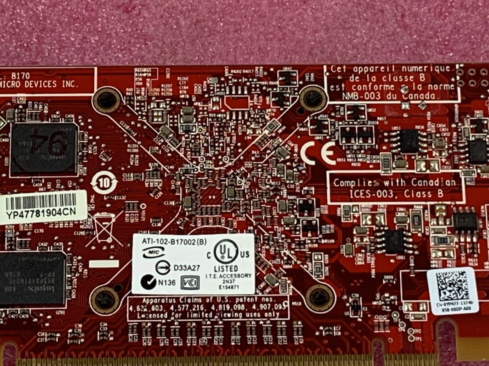AMD B170 ATI Radeon 256MB DVI S-Video PCIe Video Graphics Card ATI-102-B17002
