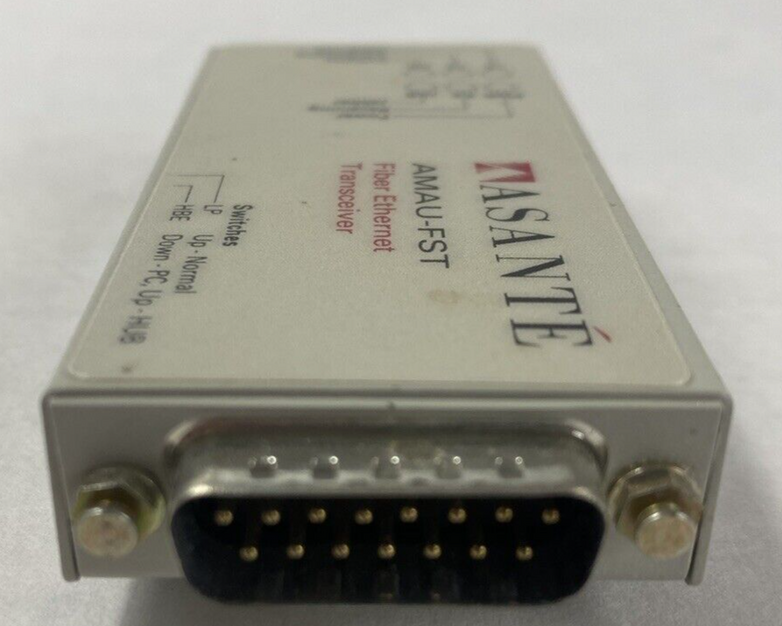Lot of 5 Asanté AMAU-FST Fiber Ethernet Transceiver Untested