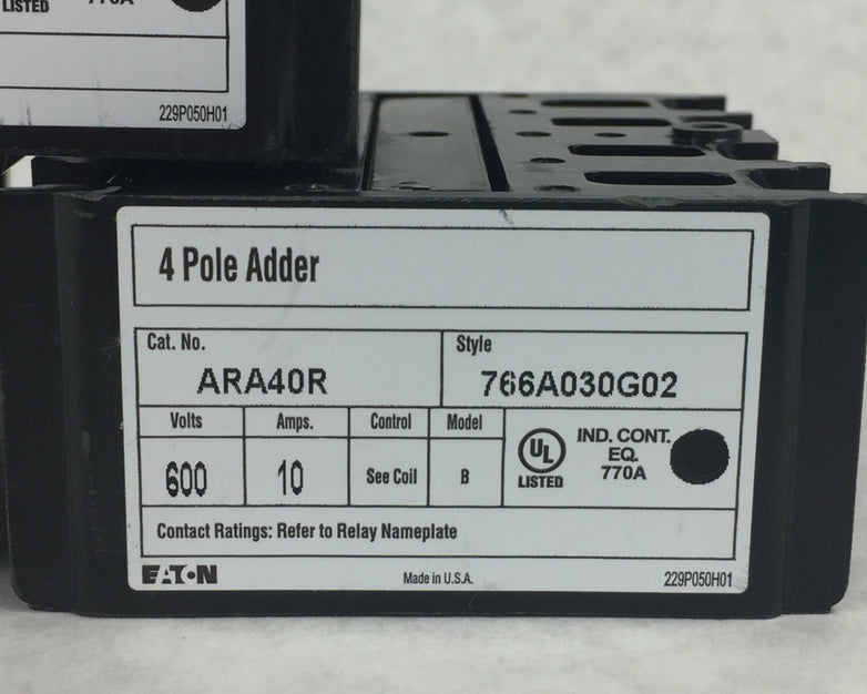 EATON 4 Pole 766A030G03 (Lot of 3)