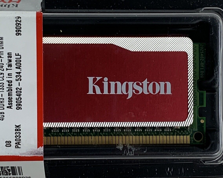 Kingston KHX13C9B1R/4 HYPERX RED 4 GB DDR3-1333MHz PC3-10600 1.5V New Lot of 2