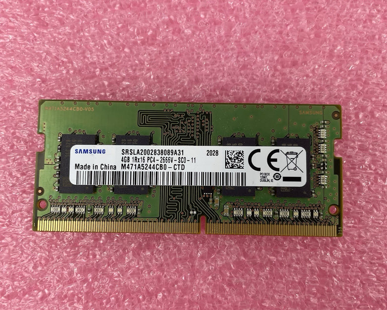 Samsung 4GB DDR4-2666 PC4-2666V SODIMM Laptop RAM Non-ECC Lot of 3