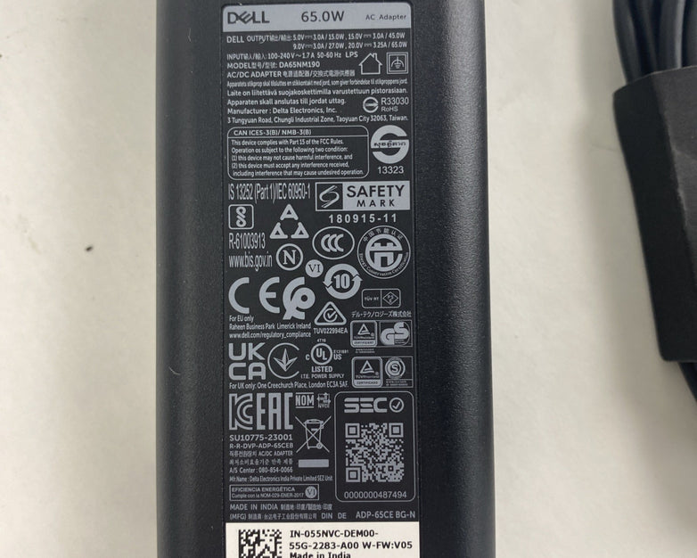 Dell DA65NM190 65W USB-C AC Adapter No Power Cord Lot of 3