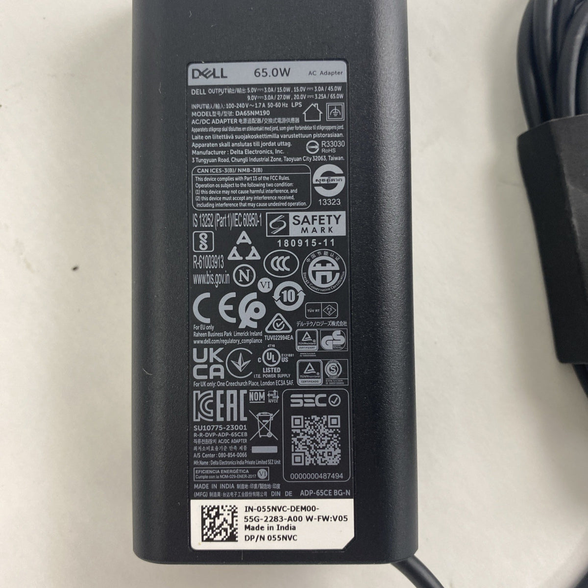 Dell DA65NM190 65W USB-C AC Adapter No Power Cord Lot of 35