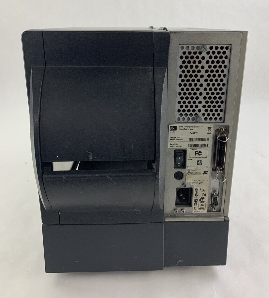 Zebra Z4M Plus DT Direct Thermal Label Printer Self Serial Parallel Tested